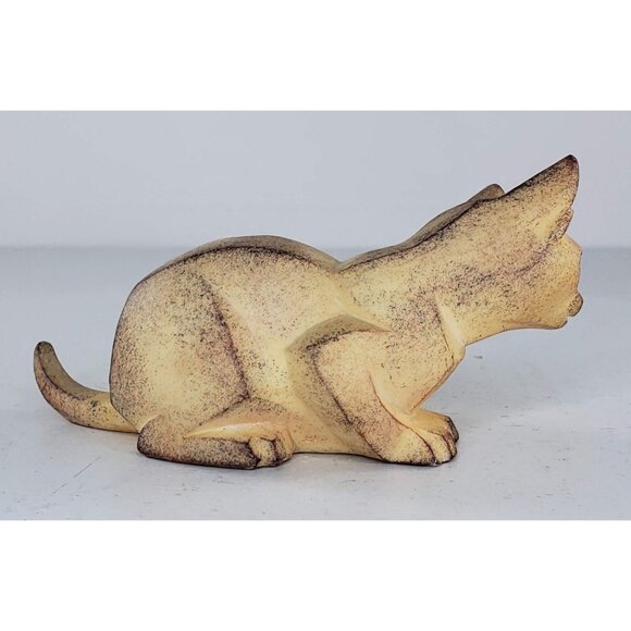 Border Fine Arts Cubist Cat Kitten Lying Down Figurine HTF RARE - Picture 3 of 7